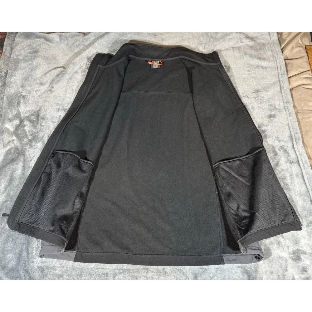 Solaris Vest Mens XL Black Softshell Full Zip Pockets Hiking Outdoor Windbreaker